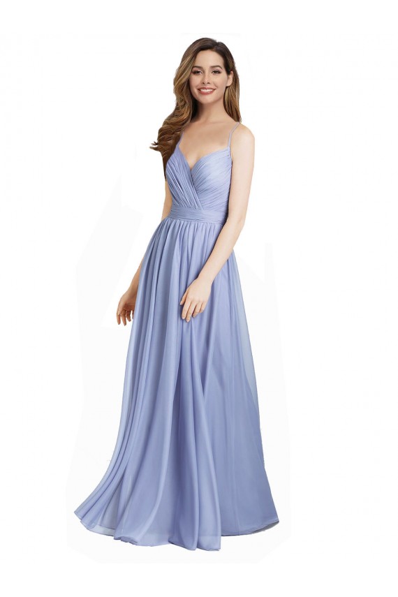 A-Linien Chiffon Spitze Lange Brautjungfernkleider Kaufen