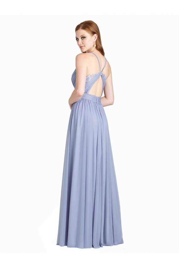A-Linien Chiffon Spitze Lange Brautjungfernkleider Kaufen