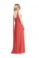 A-Linien V-Ausschnitt Chiffon Lange Brautjungfernkleider Kaufen