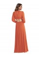 A-Linien V-Ausschnitt Chiffon Lange Brautjungfernkleider Kaufen
