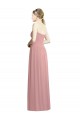 Altrosa A-Linien Trägerlos Chiffon Lange Formale Brautjungfernkleider / Abendkleider Kaufen
