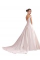Elfenbein A-Linien Off-Schulter Kapelle-schleppe Satin Brautkleider Kaufen
