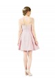 Rosa A-Linien Knielang Satin Kurze Brautjungfernkleider / Cocktailkleider / Heimkehr Kleider Kaufen