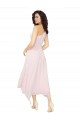 Schwarz A-Linien Eine-Schulter Trägerlos Midi Chiffon Kurze Brautjungfernkleider / Cocktailkleider / Heimkehr Kleider Kaufen