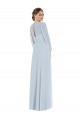 Seeglas A-Linien Trägerlos Chiffon Lange Formale Brautjungfernkleider / Abendkleider Verkauf