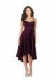 Traube A-Linien Scoop Neck Satin Kurze Brautjungfernkleider / Abiballkleider Kaufen