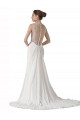 Weiß Etui Kapelle-schleppe Chiffon Strand Brautkleider Kaufen